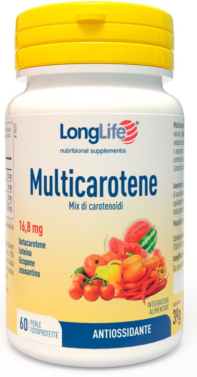 LONGLIFE MULTICAROTENE 60 PERLE - Farmacia-flash.it