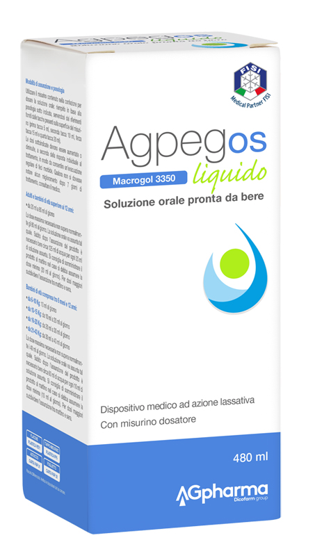 AGPEG OS MACROGOL 3350 LIQUIDO 480 ML - Farmacia-flash.it