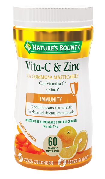 NATURE'S BOUNTY VITA-C&ZINC 60 GOMMOSE - Farmacia-flash.it