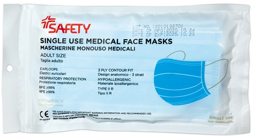 MASCHERINA CHIRURGICA 10 PEZZI - Farmacia-flash.it