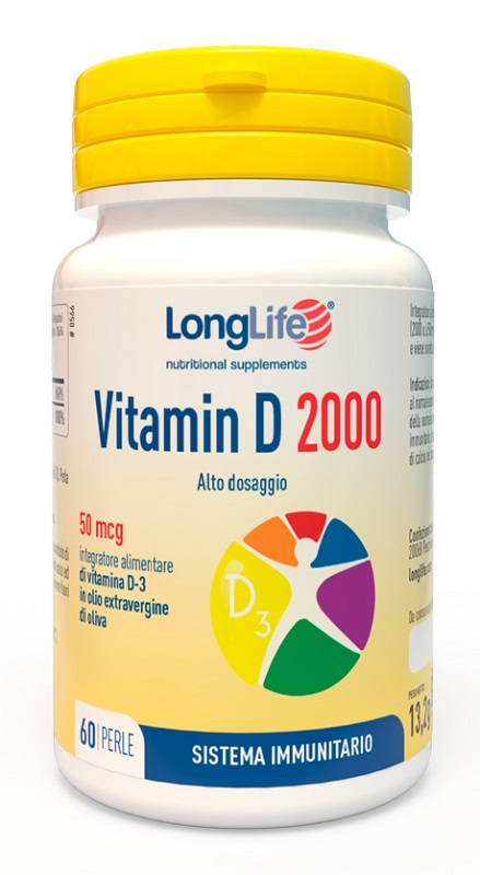 LONGLIFE VITAMIN D 2000 UI 60 PERLE - Farmacia-flash.it