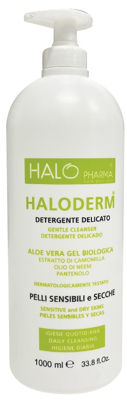 HALODERM DETERGENTE DELICATO 1 L FLACONE HDPE2 TAPPO C/PP92 - Farmacia-flash.it