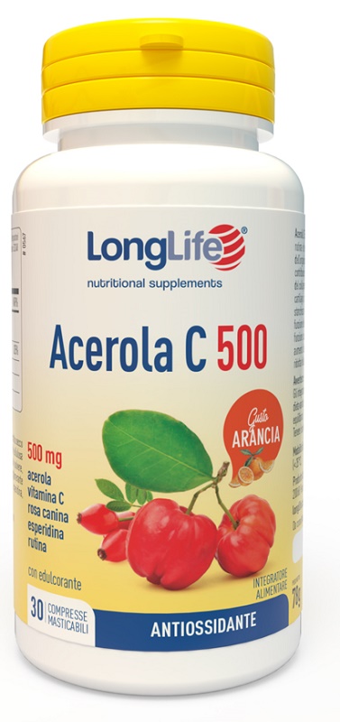 LONGLIFE ACEROLA C500 ARANCIA 30 COMPRESSE - Farmacia-flash.it