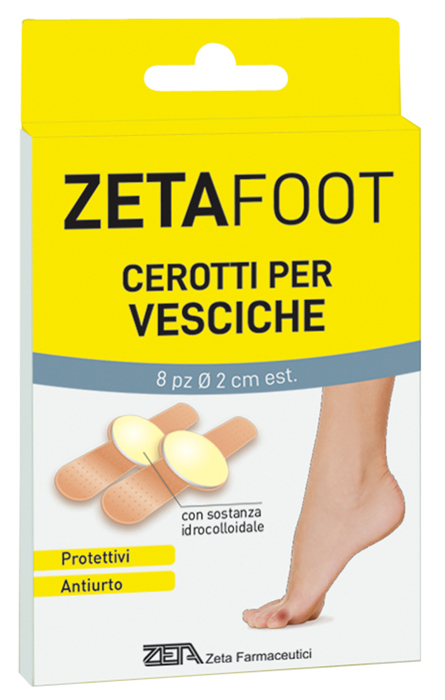 ZETAFOOT CEROTTO IDROCOLLOIDALE VESCICHE 8 PEZZI - Farmacia-flash.it