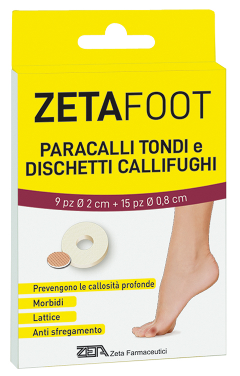 ZETAFOOT PARACALLO TONDO 9 PEZZI + DISCHETTO CALLIFUGO 15 PEZZI - Farmacia-flash.it
