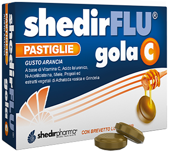 SHEDIRFLU GOLA C ARANCIA 48 PASTIGLIE - Farmacia-flash.it