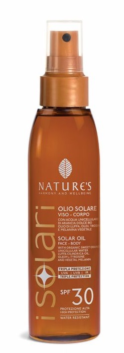 NATURE'S I SOLARI OLIO SOLARE VISO CORPO SPF 30 150 ML - Farmacia-flash.it