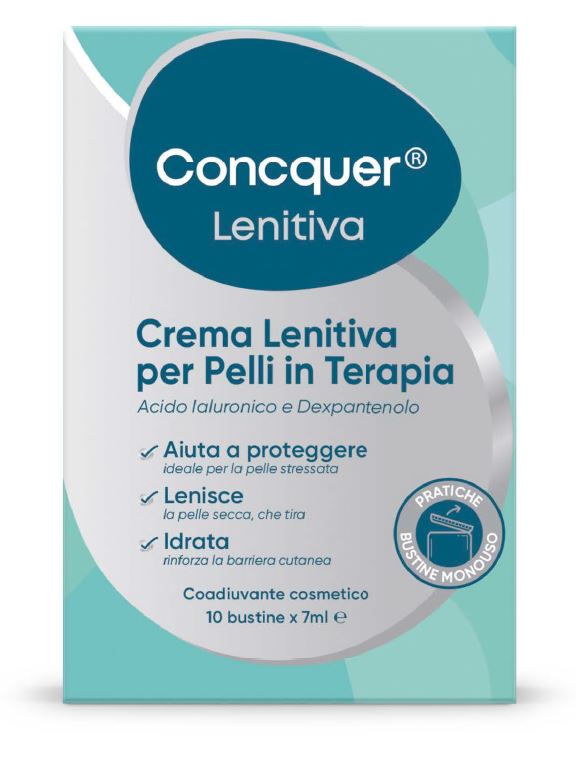 CONCQUER CREMA LENITIVA 10 BUSTINE DA 7 ML - Farmacia-flash.it