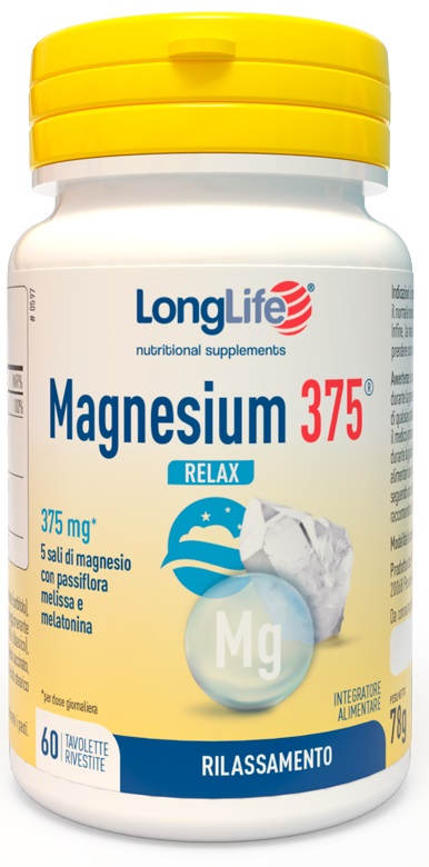 LONGLIFE MAGNESIUM 375 RELAX 60 TAVOLETTE - Farmacia-flash.it