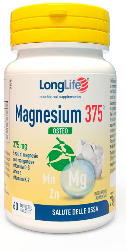 LONGLIFE MAGNESIUM 375 OSTEO 60 TAVOLETTE - Farmacia-flash.it