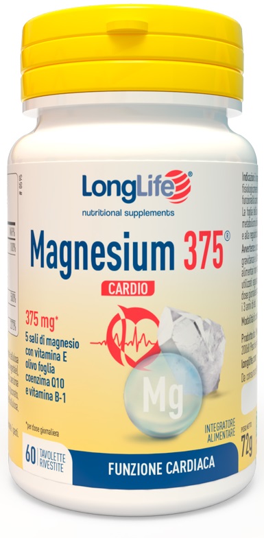 LONGLIFE MAGNESIUM 375 CARDIO 60 TAVOLETTE - Farmacia-flash.it