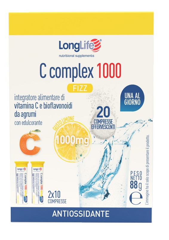 LONGLIFE C COMPLEX 1000 FIZZ 20 COMPRESSE EFFERVESCENTI - Farmacia-flash.it