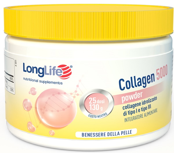 LONGLIFE COLLAGEN 5000 POWDER 130 G - Farmacia-flash.it
