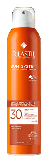 RILASTIL SUN SYSTEM TRANSPARENT SPRAY SPF30 200 ML - Farmacia-flash.it