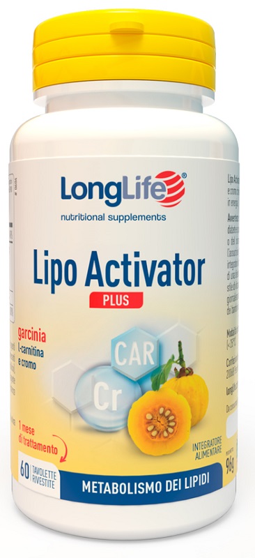 LONGLIFE LIPO ACTIVATOR PLUS 60 TAVOLETTE RIVESTITE DA 1,6 G - Farmacia-flash.it