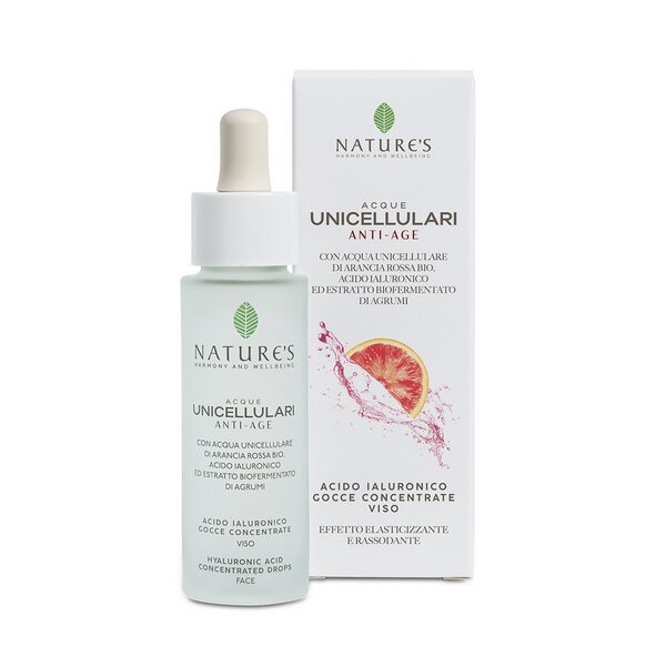 ACQUE UNICELLULARI ACIDO JALURONICO GOCCE VISO ANTI AGE ARANCIA ROSSA 30 ML - Farmacia-flash.it