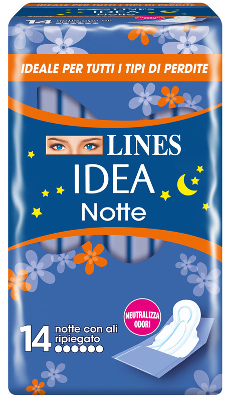 LINES IDEA NOTTE CON ALI RIPIEGATE 14 PEZZI - Farmacia-flash.it