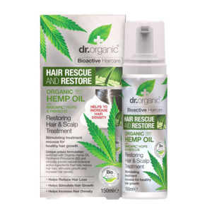 DR ORGANIC HEMP OIL OLIO DI CANAPA HAIR SCALP TREATMENT MOUSSE CAPELLI RISTRUTTURANTE 150 ML - Farmacia-flash.it