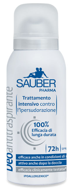 SAUBER ANTITRASPIRANTE 72 ORE SPRAY - Farmacia-flash.it