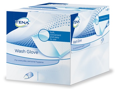 GUANTO PER IGIENE TENA WASH 50 PEZZI - Farmacia-flash.it