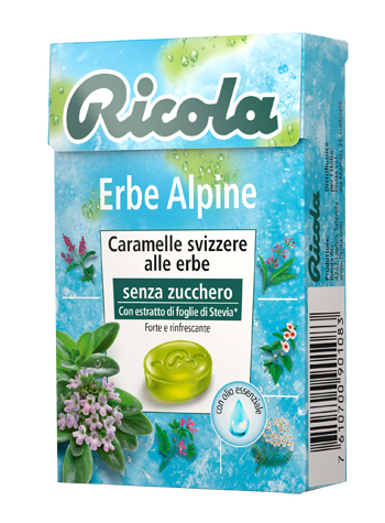 RICOLA ERBE ALPINE SENZA ZUCCHERO 50 G - Farmacia-flash.it