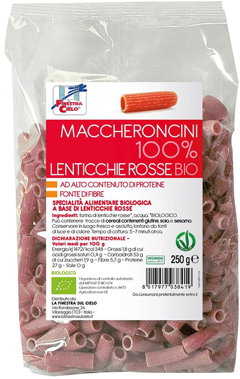 MACCHERONCINI LENT RO100% BIO - Farmacia-flash.it
