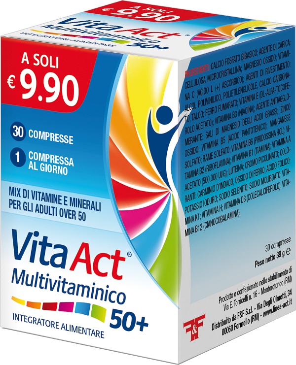 VITA ACT 50+ MULTIVITAMINICO 30 COMPRESSE - Farmacia-flash.it
