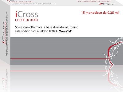 ICROSS SOLUZIONE OFTALMICA ACIDO IALURONICO CROSS-LINKATO 0,2% 15 MONODOSI DA 0,35 ML - Farmacia-flash.it