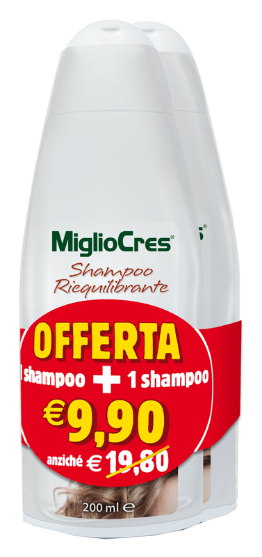 MIGLIOCRES BIPACK SHAMPOO RIEQUILIBRANTE 200 ML - Farmacia-flash.it