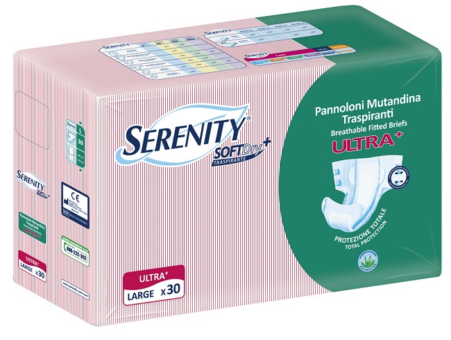 PANNOLONE A MUTANDINA SERENITY FITTED ULTRA + ALOE L 30 PEZZI - Farmacia-flash.it