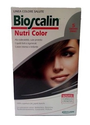 BIOSCALIN NUTRI COLOR 5 CASTANO CHIARO SINCROB 124 ML - Farmacia-flash.it
