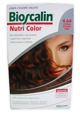 BIOSCALIN NUTRI COLOR 4,64 CASTANO MOGANO RAME 124 ML - Farmacia-flash.it