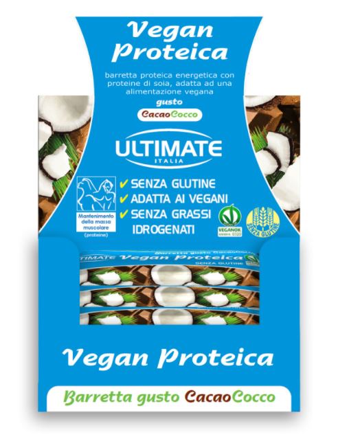 BARRETTA VEGAN PROTEICA CACAO/COCCO 24 PEZZI - Farmacia-flash.it