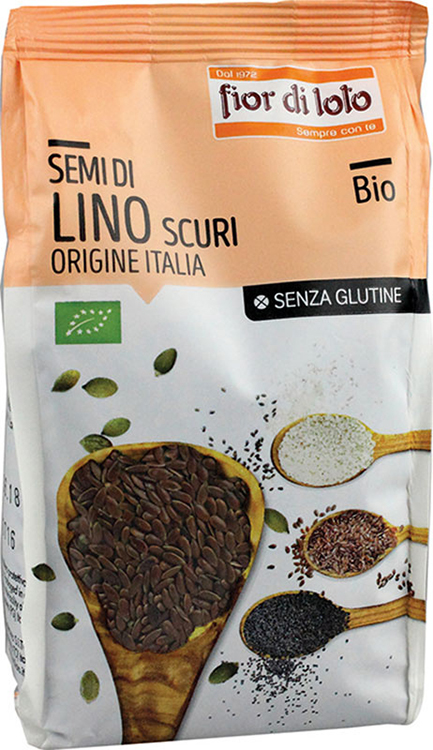 SEMI DI LINO SCURI ITALIA SENZA GLUTINE BIO 400 G - Farmacia-flash.it