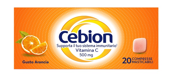 CEBION MASTICABILE ARANCIA VITAMINA C 500 MG 20 COMPRESSE - Farmacia-flash.it