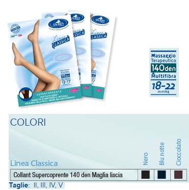SAUBER COLLANT 140 DENARI SUPER COPRENTE MICRORETE CIOCCOLATO 2 LINEA CLASSICA - Farmacia-flash.it