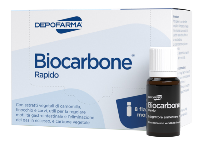 BIOCARBONE RAPIDO 8 FLACONCINI - Farmacia-flash.it