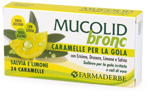 MUCOLID BRONC SALVIA & LIMONE 24 CARAMELLE - Farmacia-flash.it