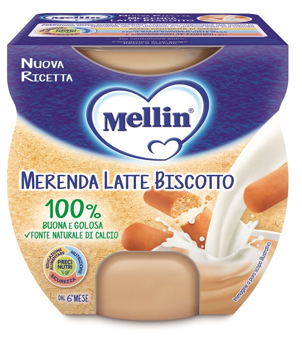 MELLIN MERENDA LATTE BISCOTTO 2 X 100 G - Farmacia-flash.it