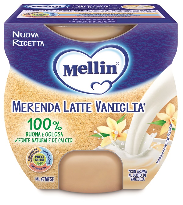 MELLIN MERENDA LATTE VANIGLIA 2 X 100 G - Farmacia-flash.it