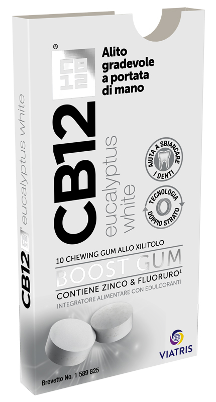 CB12 BOOST EUCALYPTUS WHITE 10 CHEWING GUM - Farmacia-flash.it