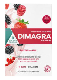 DIMAGRA PROTEIN RED FRUIT 10 BUSTE - Farmacia-flash.it