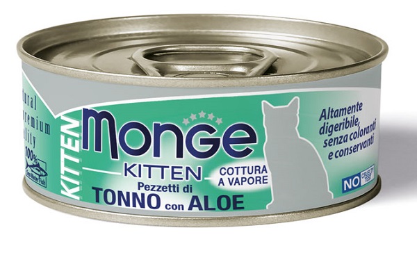 MONGE NATURAL QUALITY GATTO MONGE JELLY PEZZETTI TONNO BONITO/ALOE KITTEN 80 G - Farmacia-flash.it