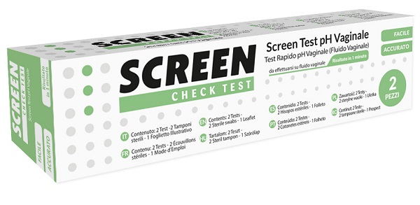 TEST RAPIDO CHE MISURA IL LIVELLO DEL PH VAGINALE 2 PEZZI SCREEN CHECK TEST PH VAGINALE - Farmacia-flash.it