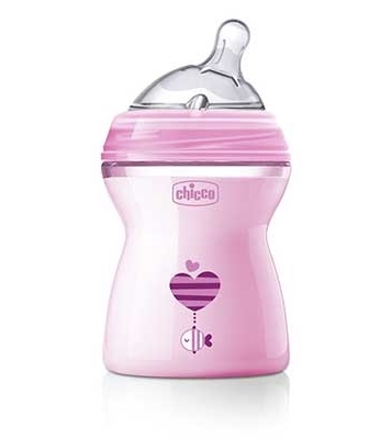 CHICCO BIBERON NATFEEL 2M+ GIRL 250 ML - Farmacia-flash.it