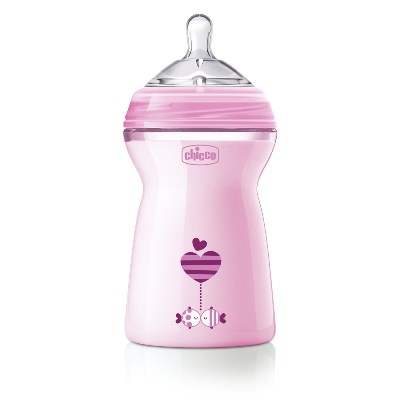 CHICCO BIBERON NATFEEL 6M+ GIRL 330 ML - Farmacia-flash.it