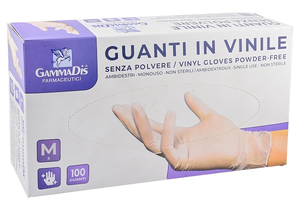 GUANTI VINILE SENZA POLVERE MEDIUM 100 PEZZI - Farmacia-flash.it