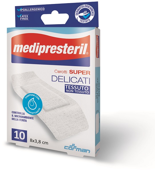 MEDIPRESTERIL CEROTTI DELICATI SUPER 8 X 3,8 10 PEZZI - Farmacia-flash.it
