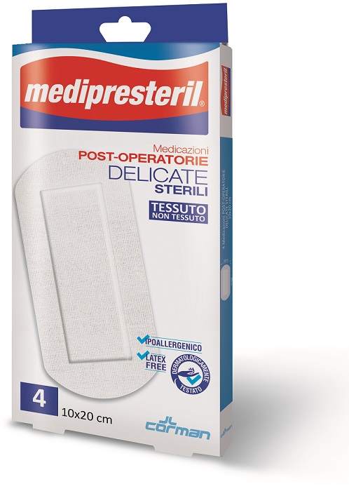 MEDIPRESTERIL MEDICAZIONI POST OPERATORIE DELICATE 10 X 20 4 PEZZI - Farmacia-flash.it