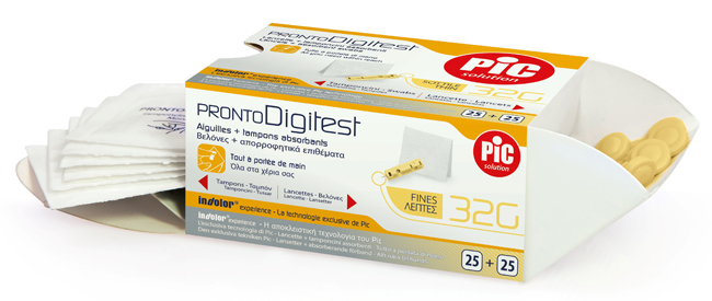 LANCETTE PUNGIDITO PIC DIGITEST GAUGE 32 25 PEZZI - Farmacia-flash.it